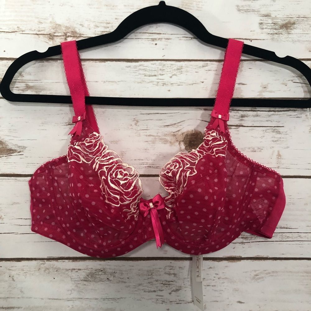 44D ELOMI Raspberry Betty Underwire Plunge Bra